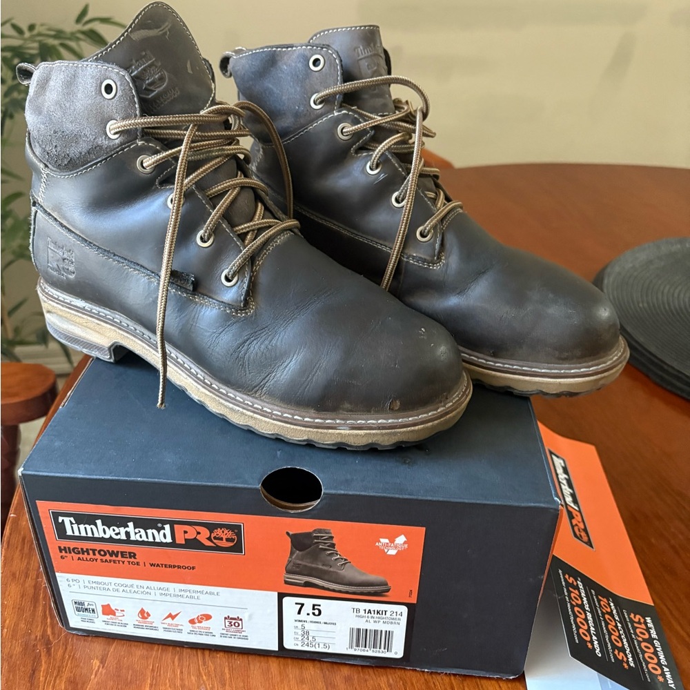 Timberland PRO women’s Hightower Dark Brown steel toed Boots